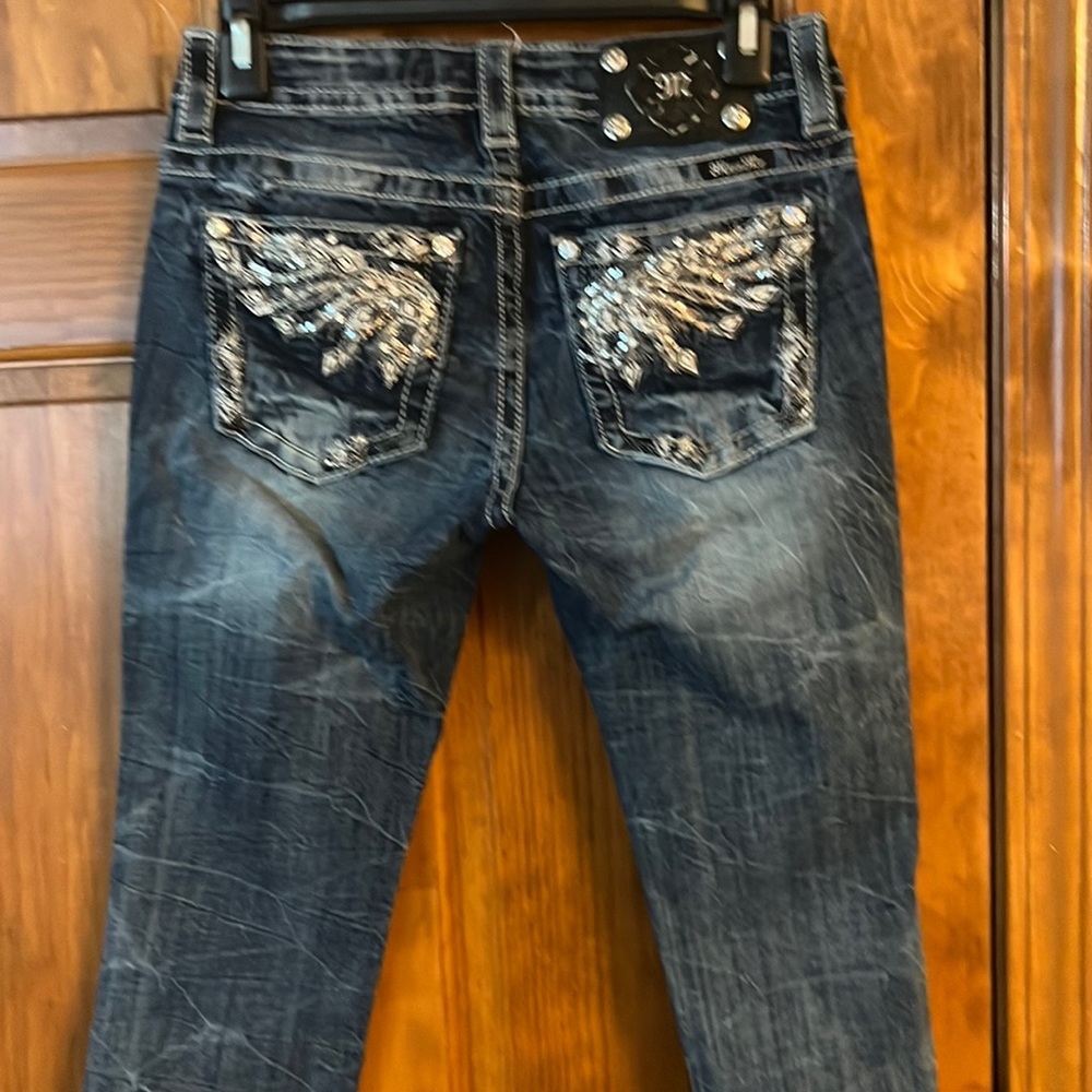 Miss Me Womens Mid Rise Cuffed Capri Jeans 26